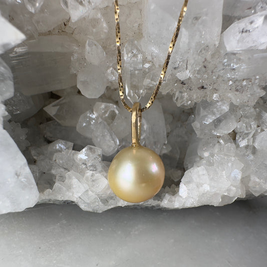 Golden South Seas Pearl Charm