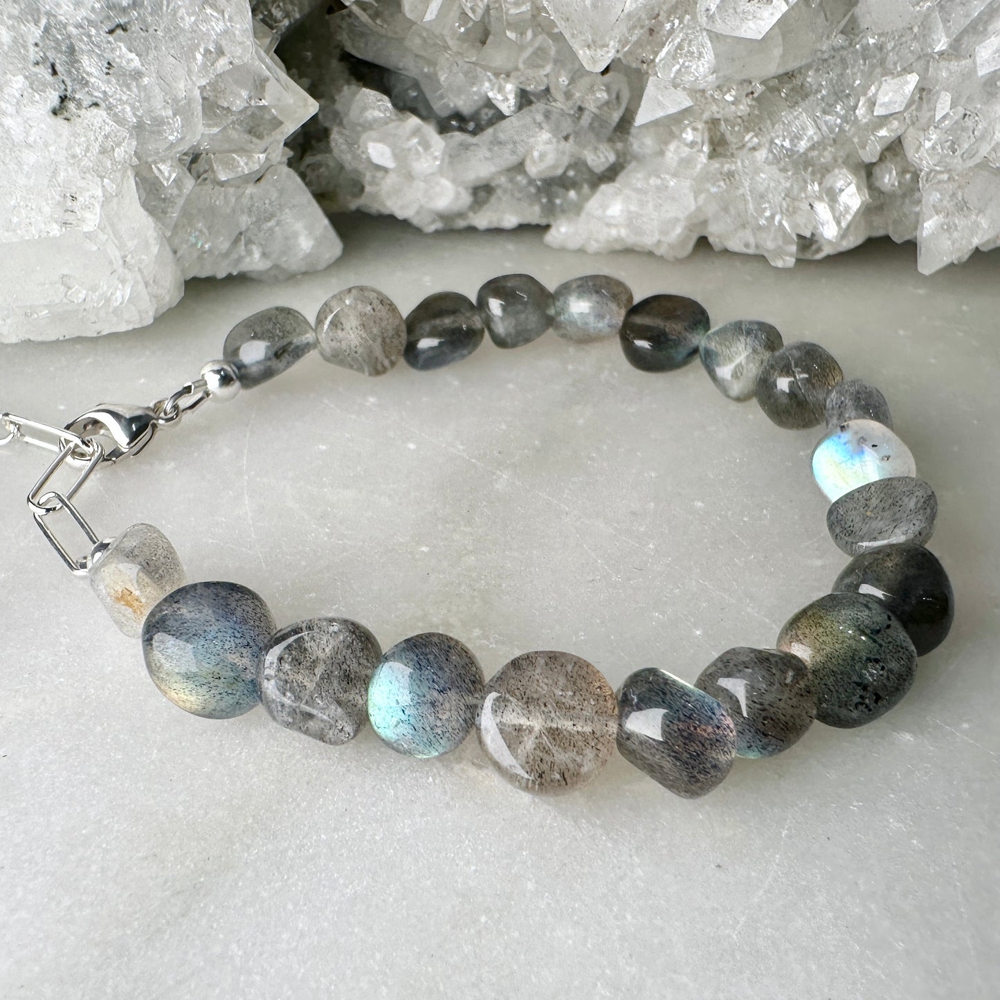 Labradorite Pebble Bracelet | Sterling Silver