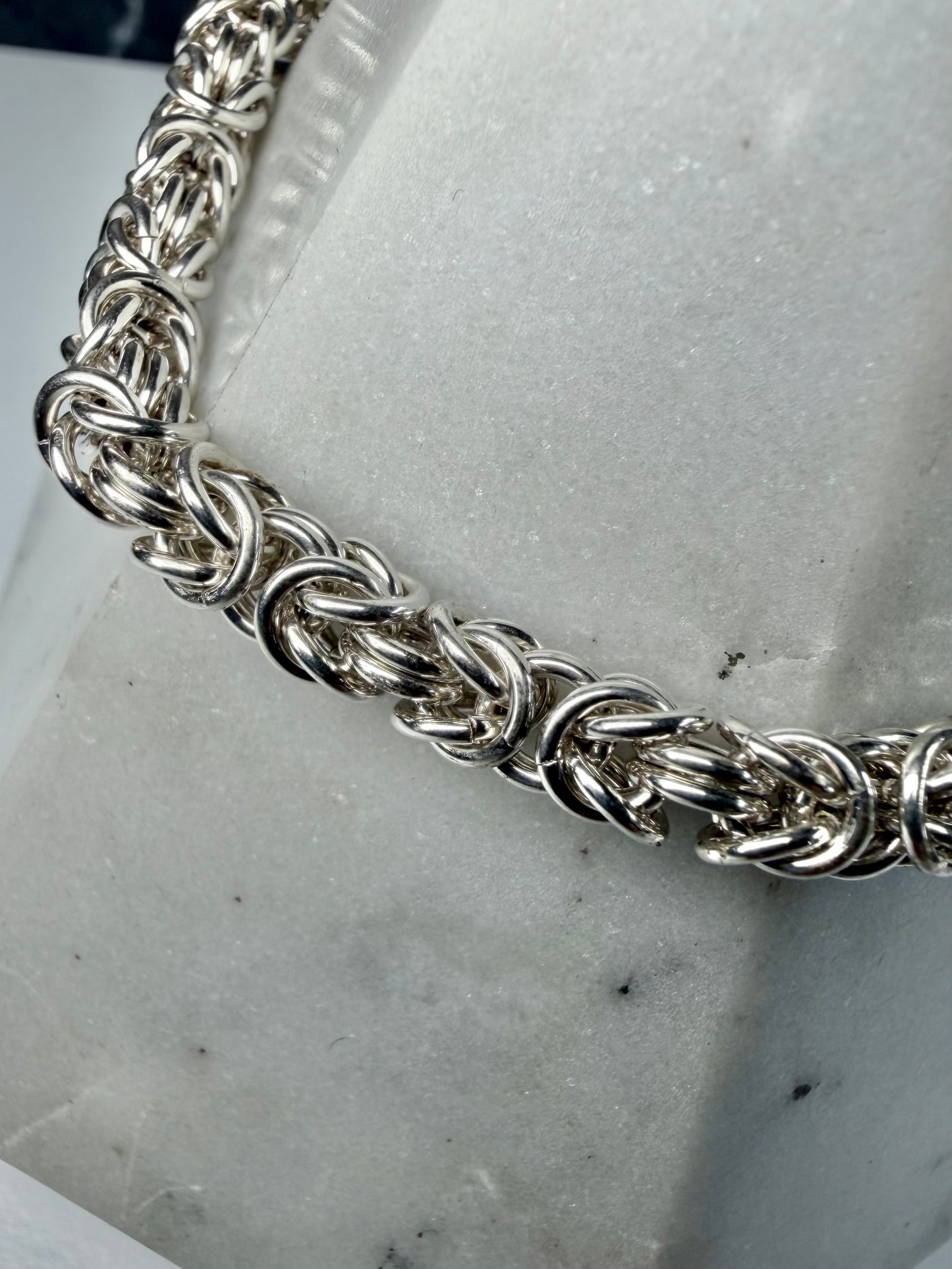 Round Byzantine Chain Bracelet | Sterling Silver | LUX FORGE Legacy Collection