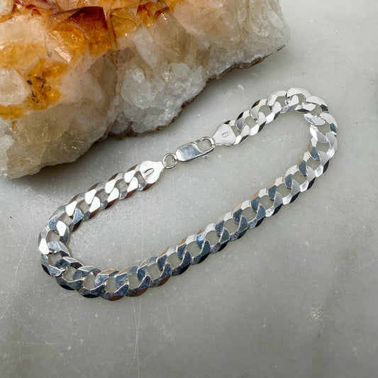 Curb Link Chain | 8mm Wide | Sterling Silver