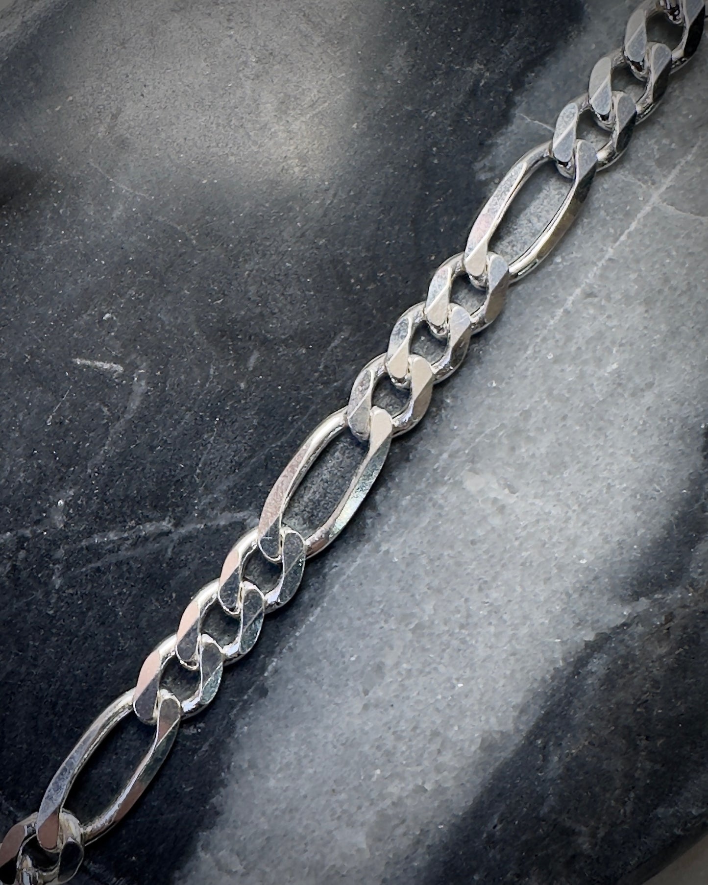 Figaro Chain Bracelet | 6.5mm Wide