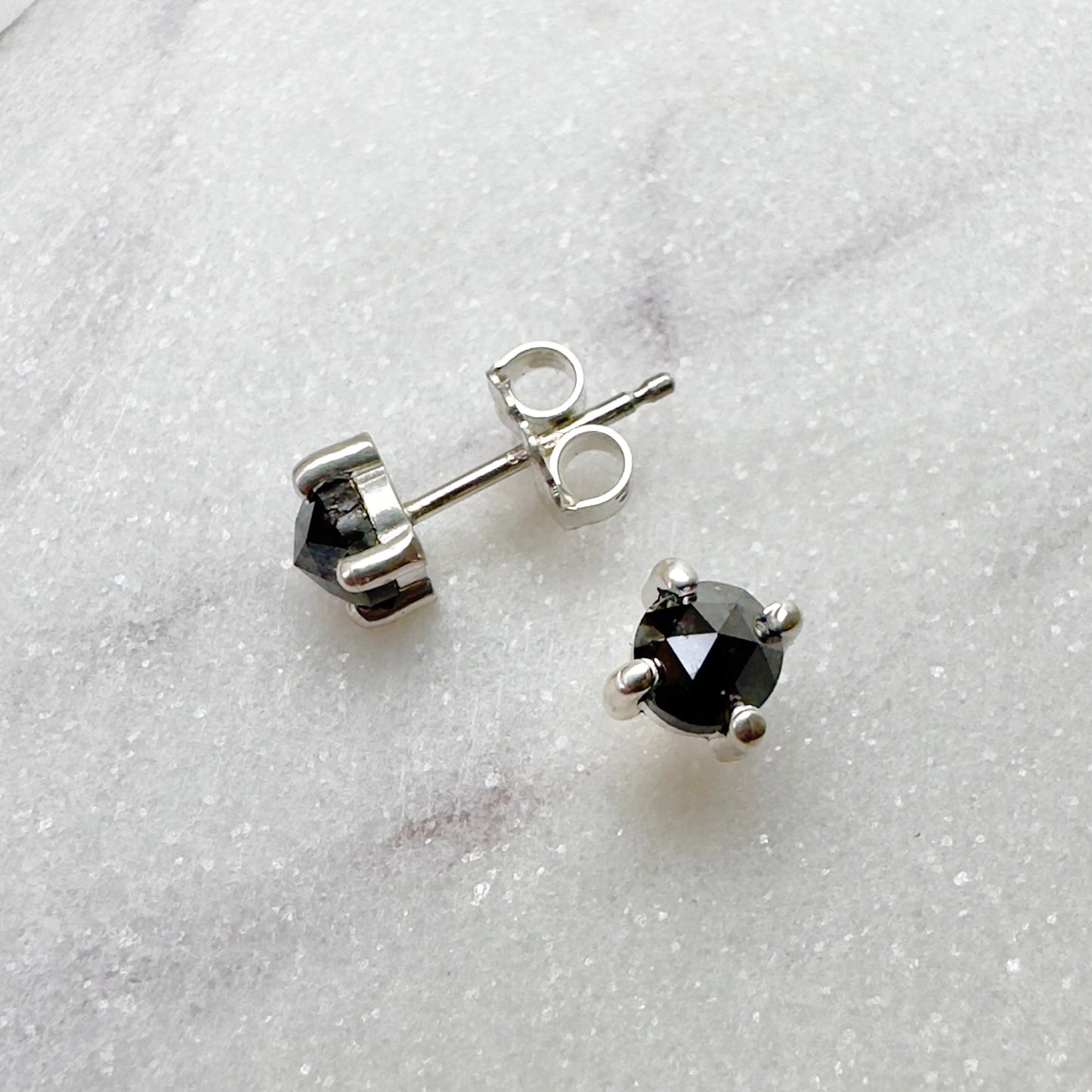 Gemstone Stud Earrings: 4 Prong Settings