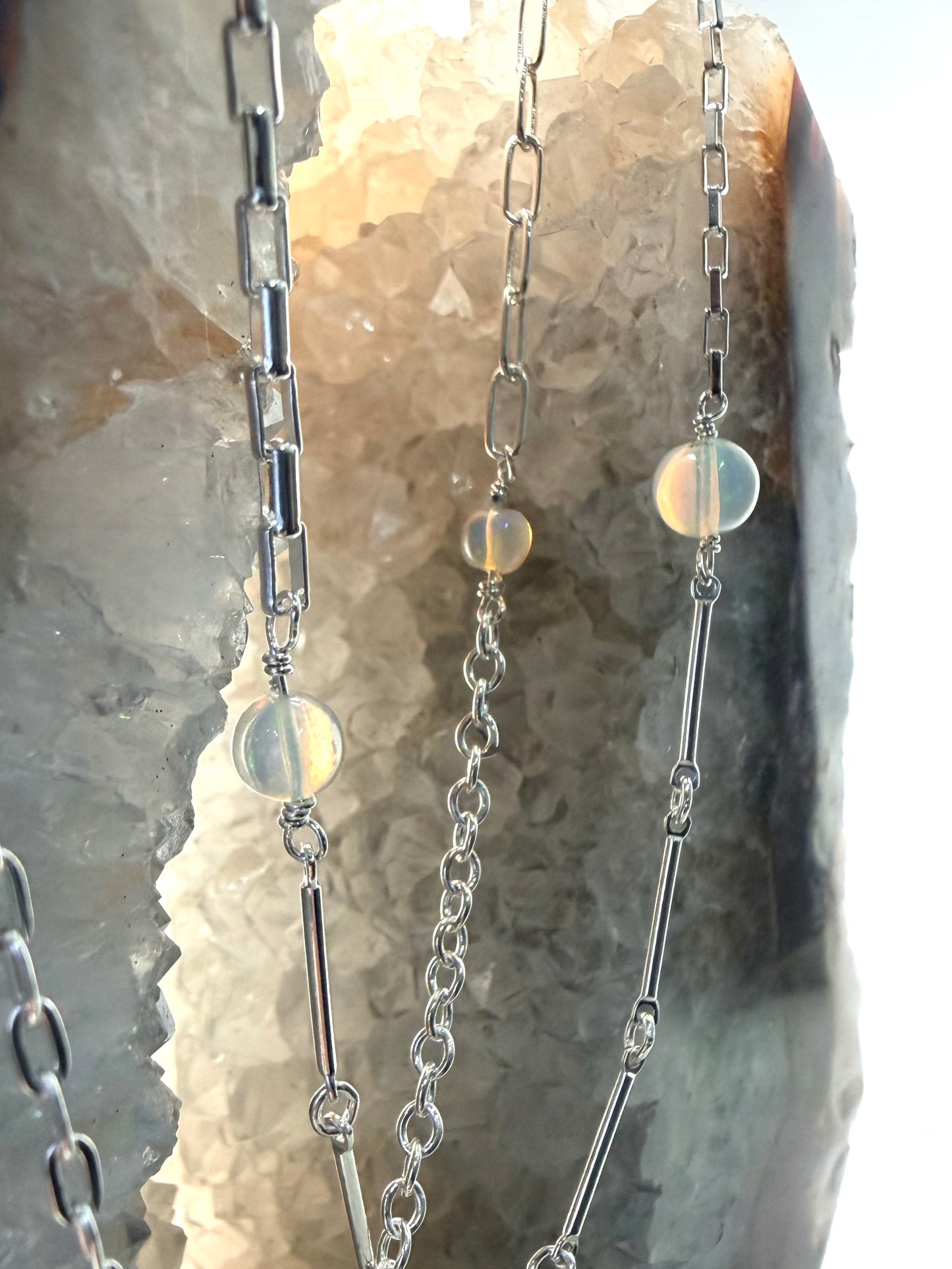 Opal Patchwork Necklace | Sterling Silver