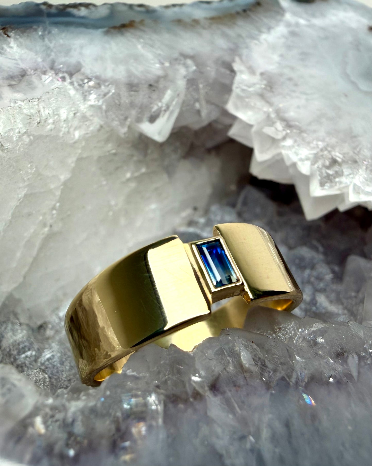 Sapphire Luxe Ring | 14k Yellow Gold