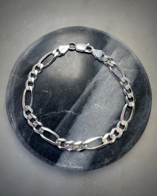 Figaro Chain Bracelet | 6.5mm Wide