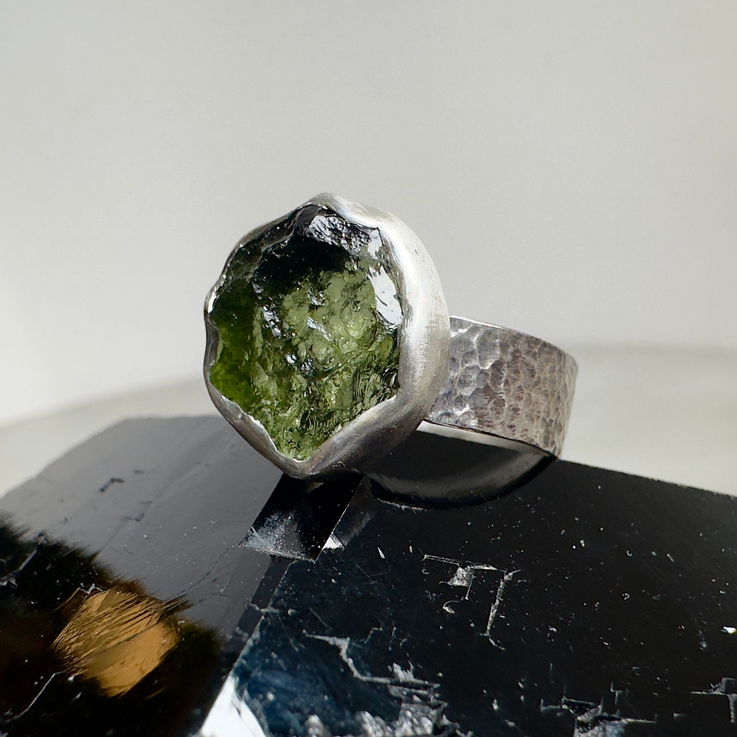 Moldavite Ring