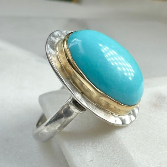 Sleeping Beauty Turquoise Statement Ring