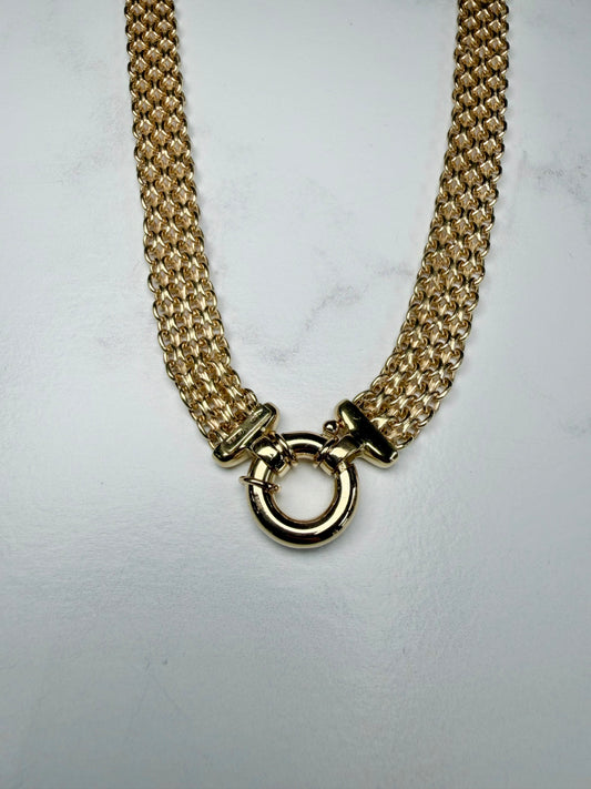 Bismarck Statement Necklace | 18k Yellow Gold | LUX FORGE Legacy Collection