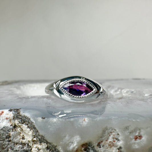 Winza Sapphire Signet Ring | Sterling Silver