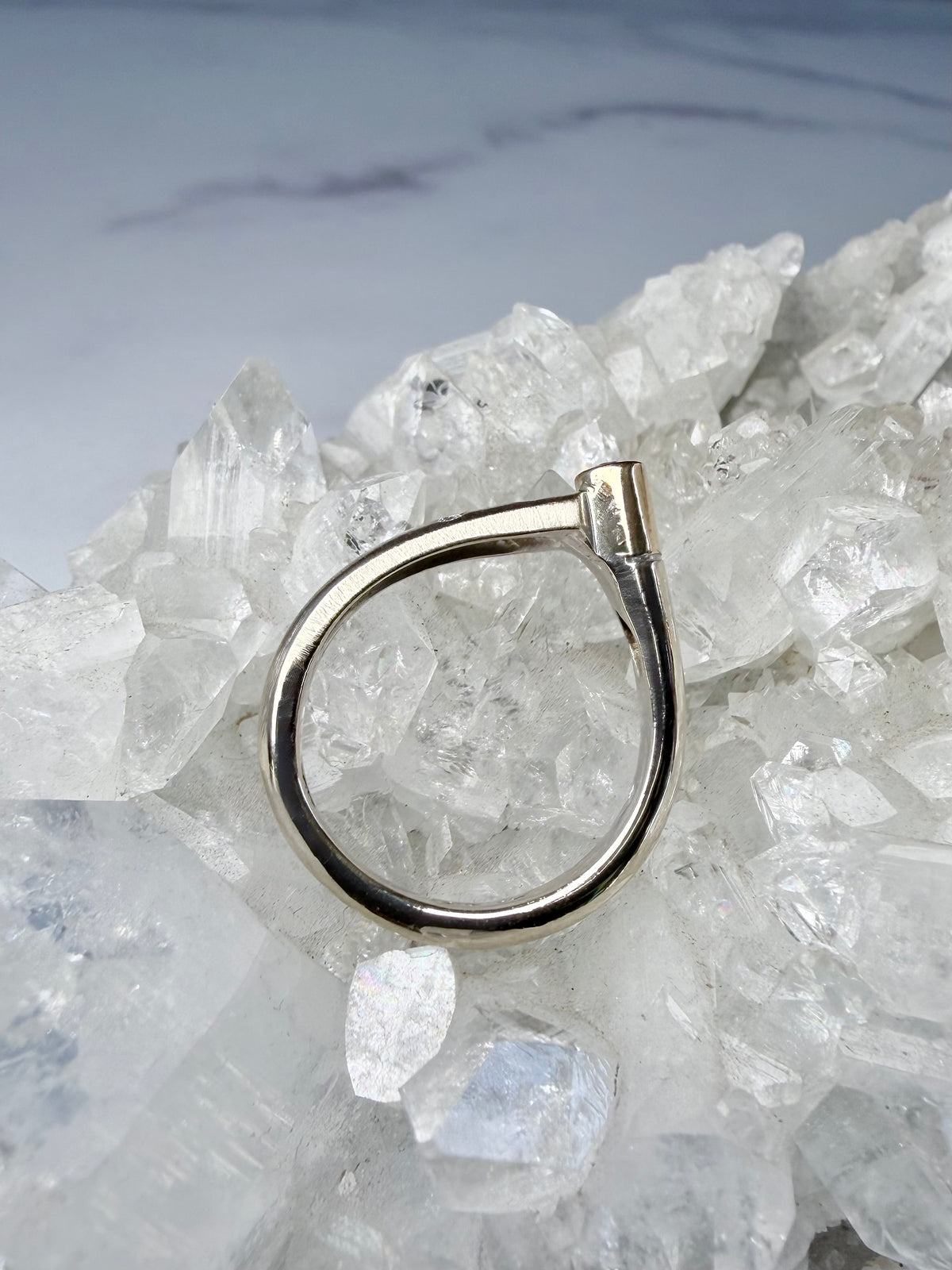 Asymmetrical Diamond Ring | Two Tone 14k Gold | LUX FORGE Legacy Collection