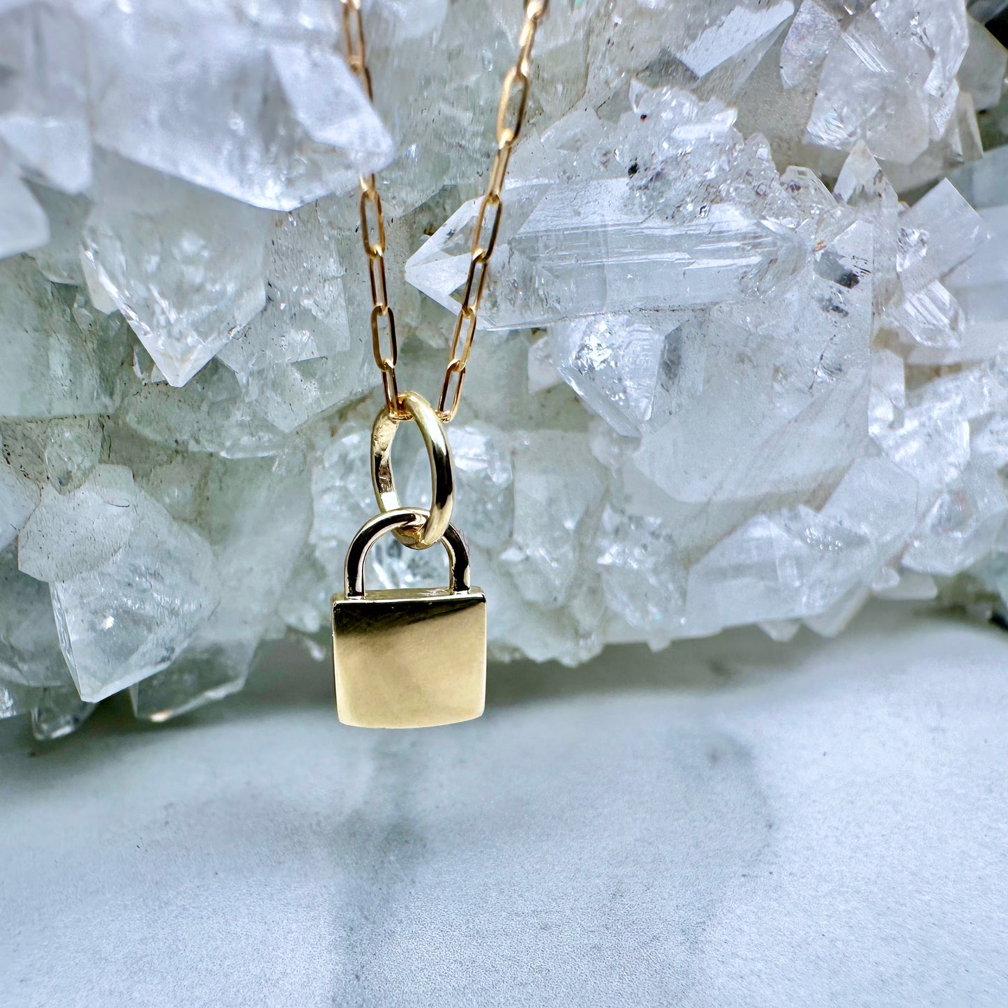 Padlock Pendant | 14k Yellow Gold