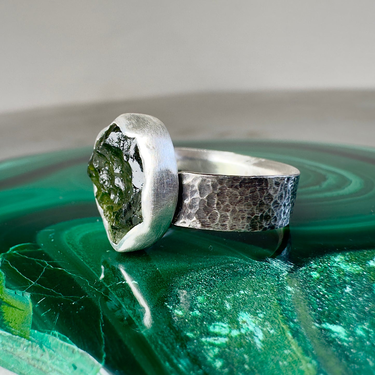 Moldavite Ring