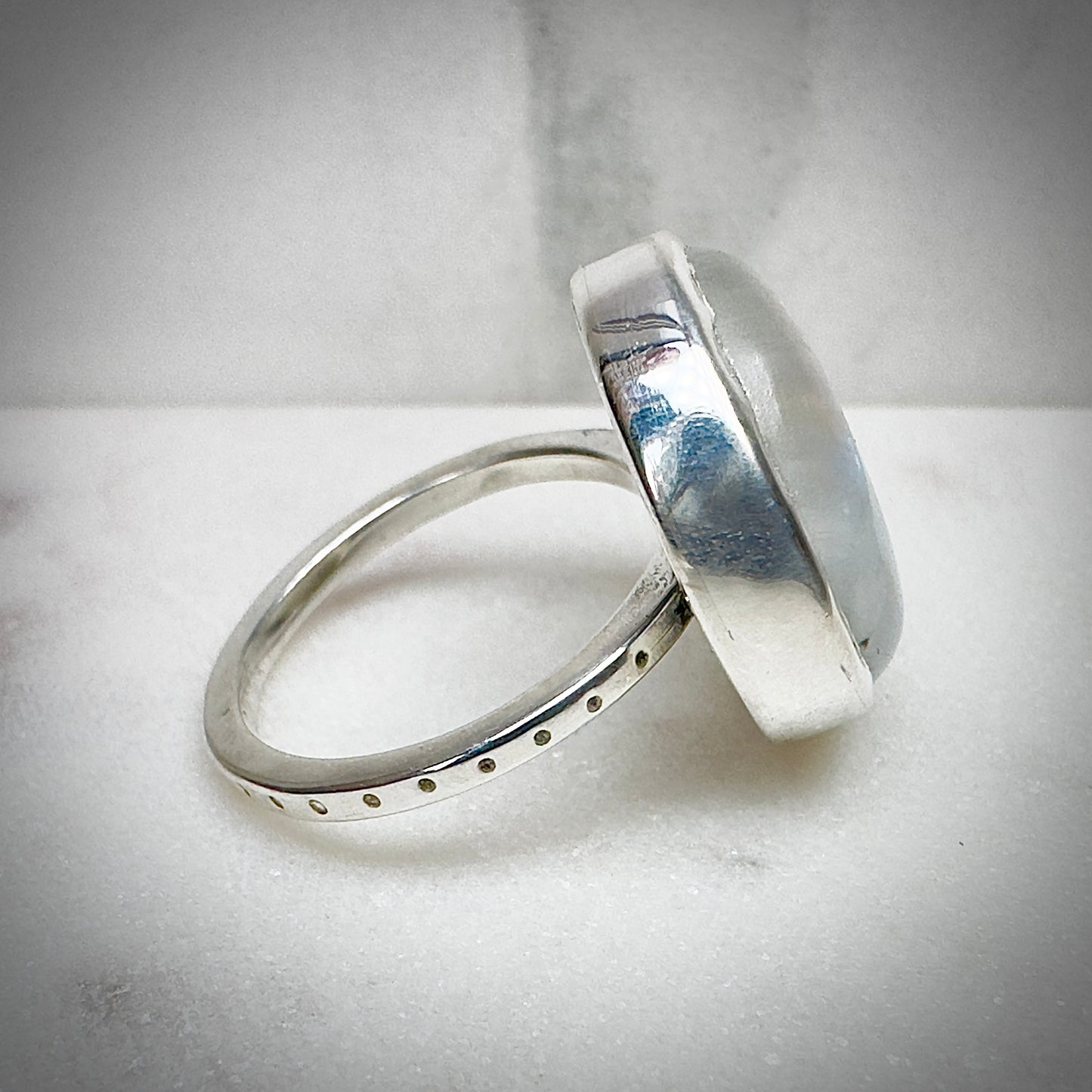 Rainbow Moonstone Ring