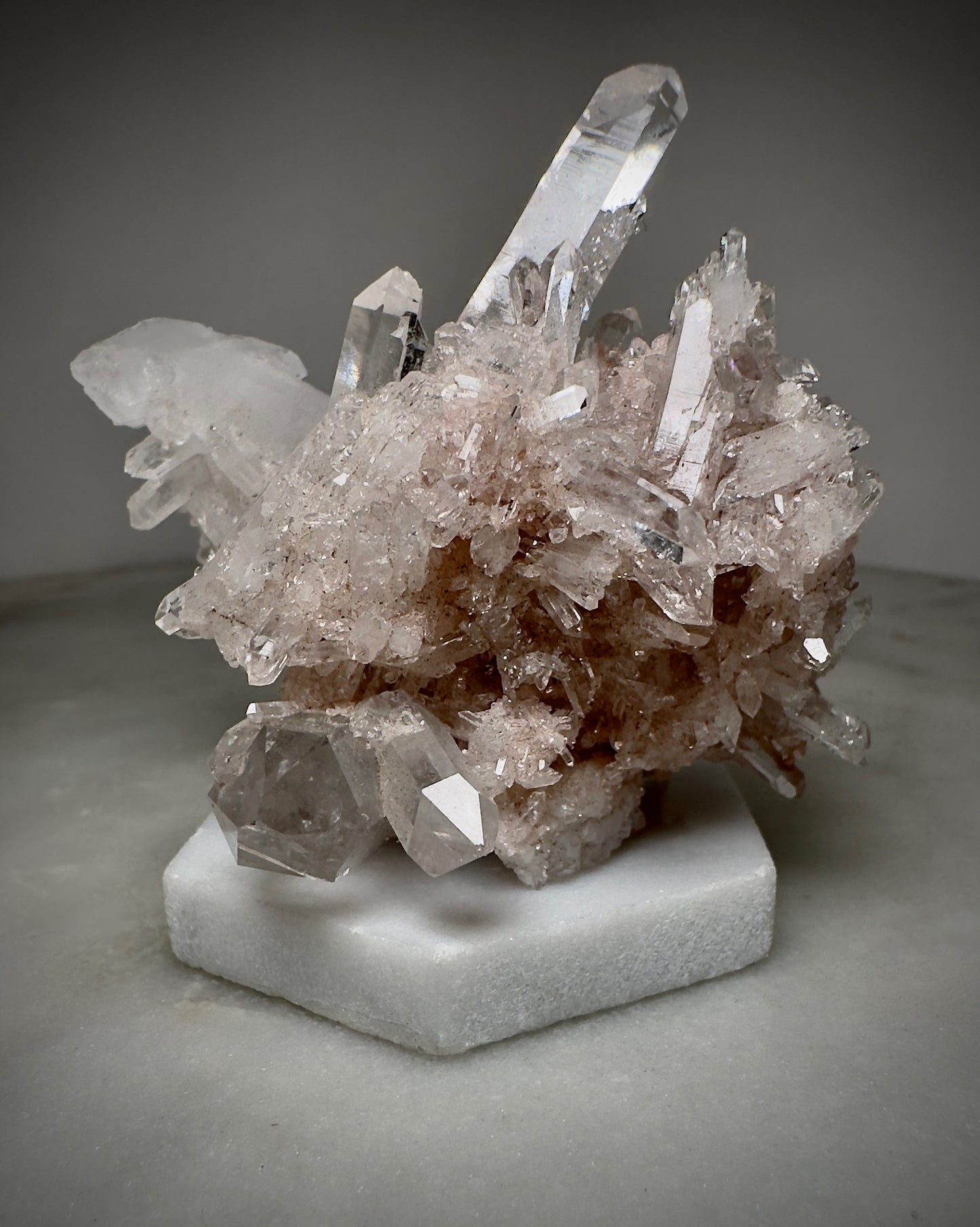 Pink Lemurian Quartz (Large Cluster)