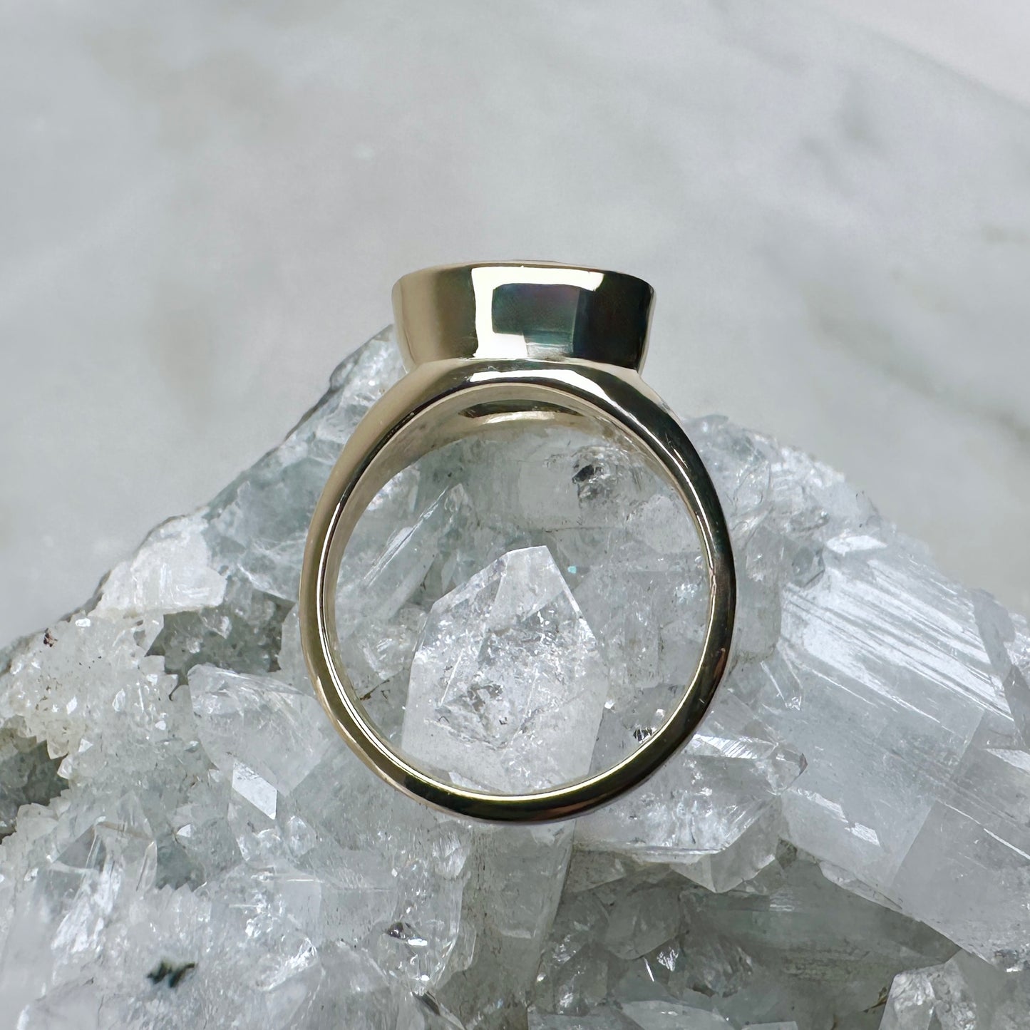 Indigo Silk Sapphire Ring | 14k Yellow Gold