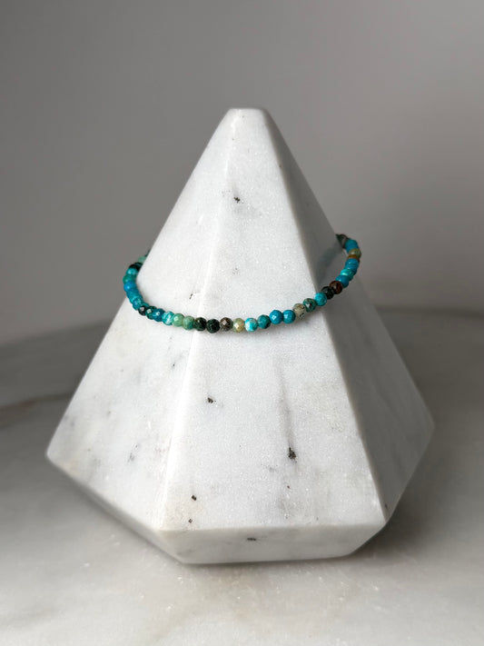 Faceted Turquoise Bracelet | Sterling Silver