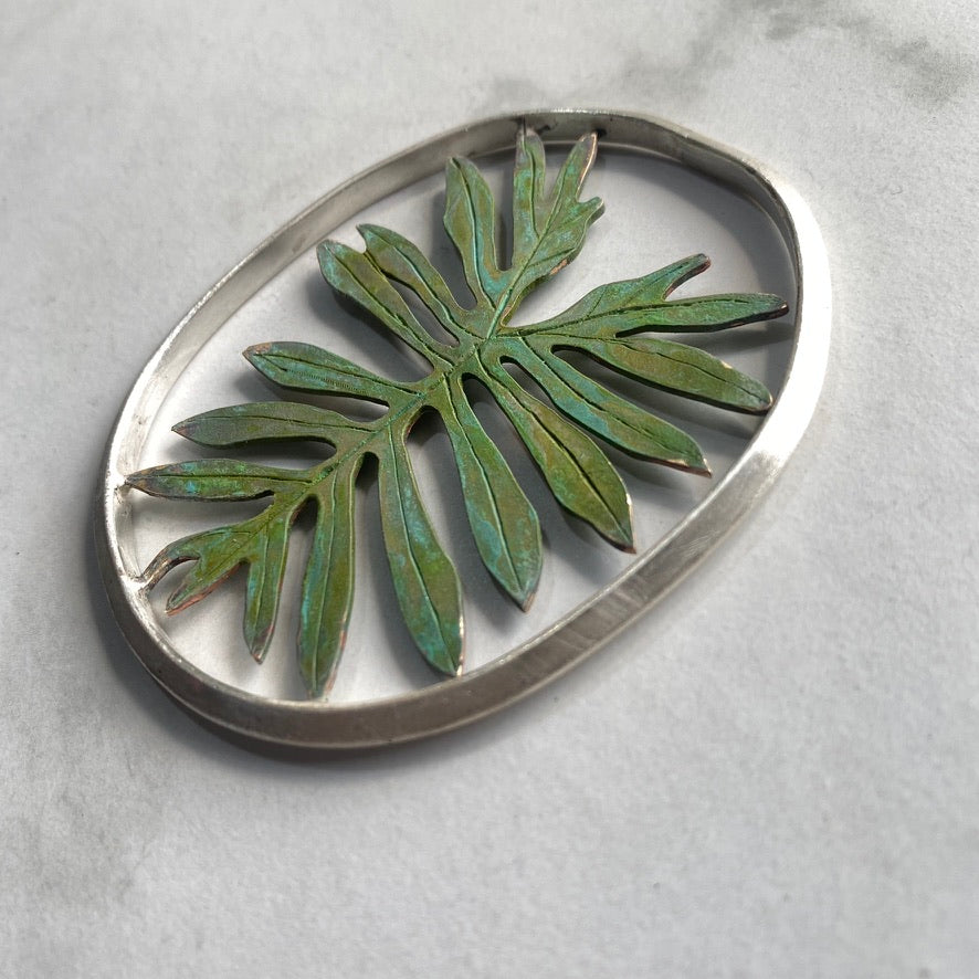 Framed Philodendron Mayoi Pendant