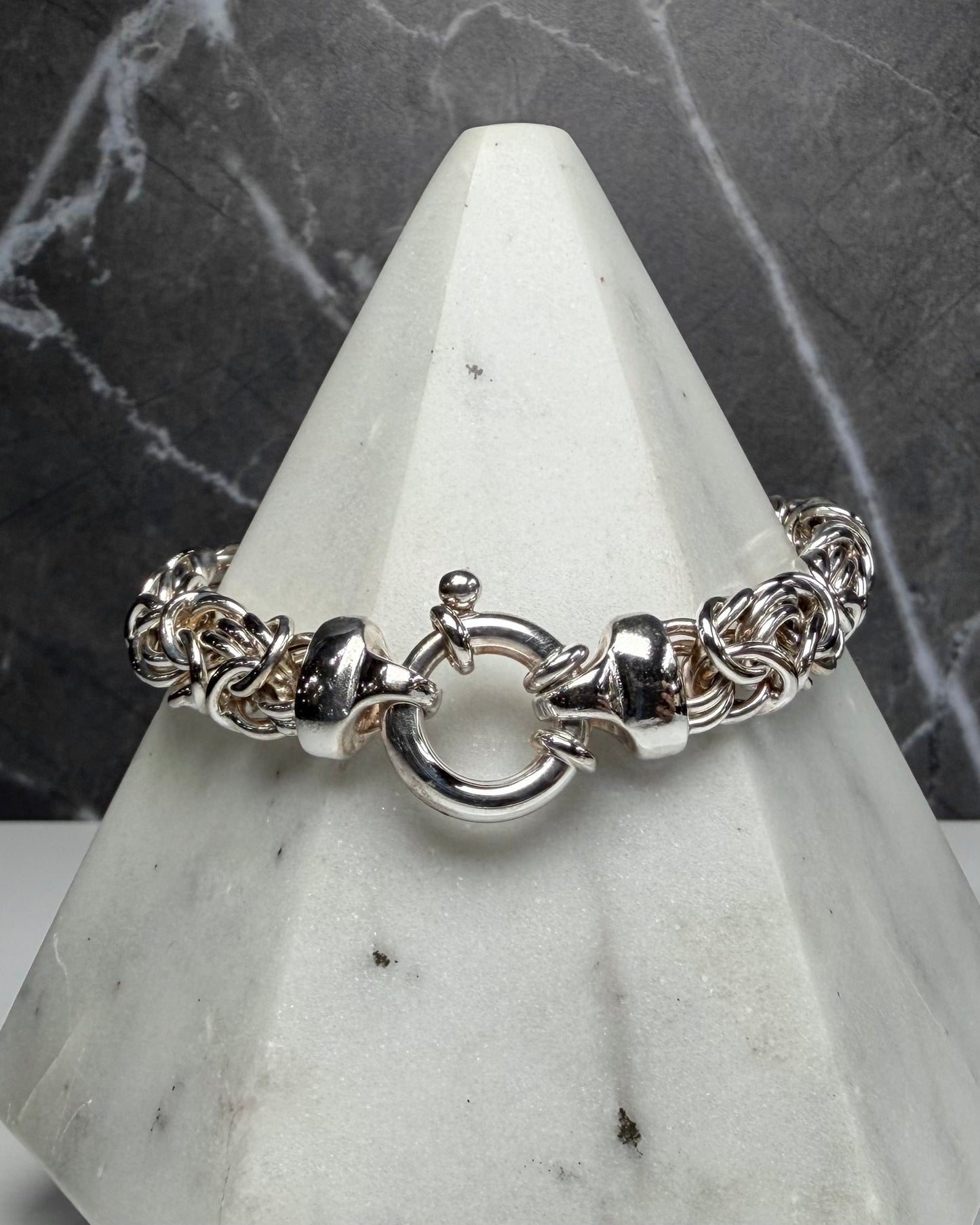 Oval Byzantine Chain Bracelet | Sterling Silver | LUX FORGE Legacy Collection
