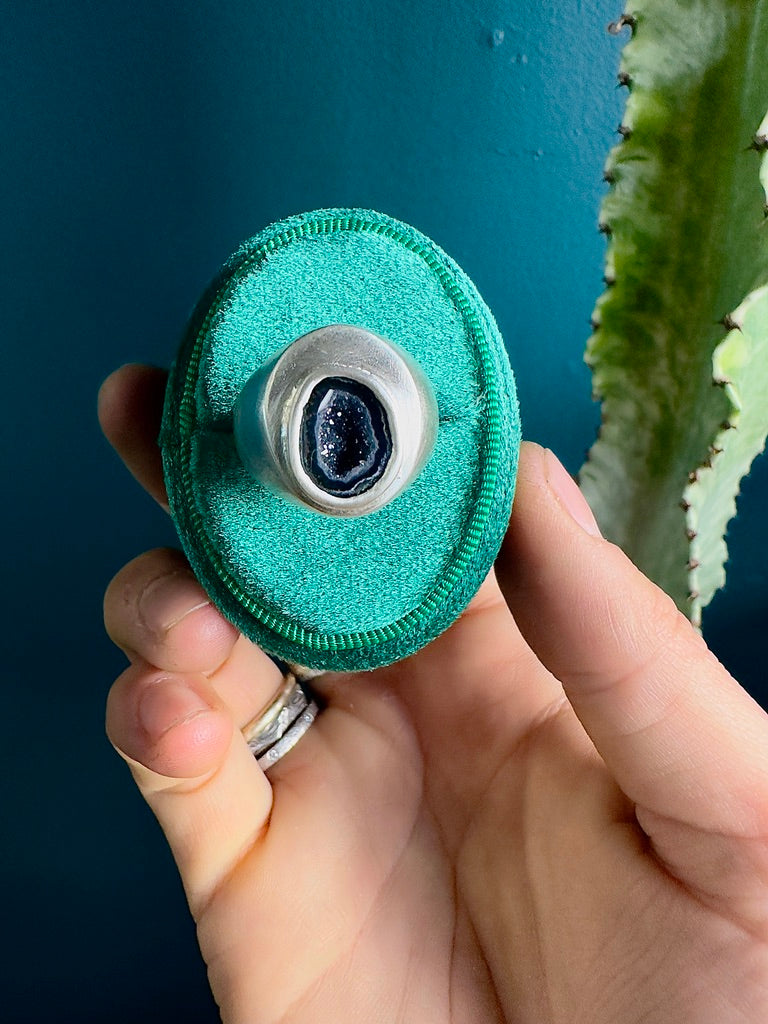 Geode Signet Ring