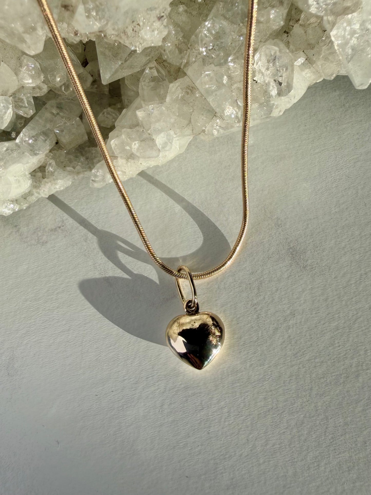 Puffy Heart Charm | 14k Yellow Gold | LUX FORGE Legacy Collection
