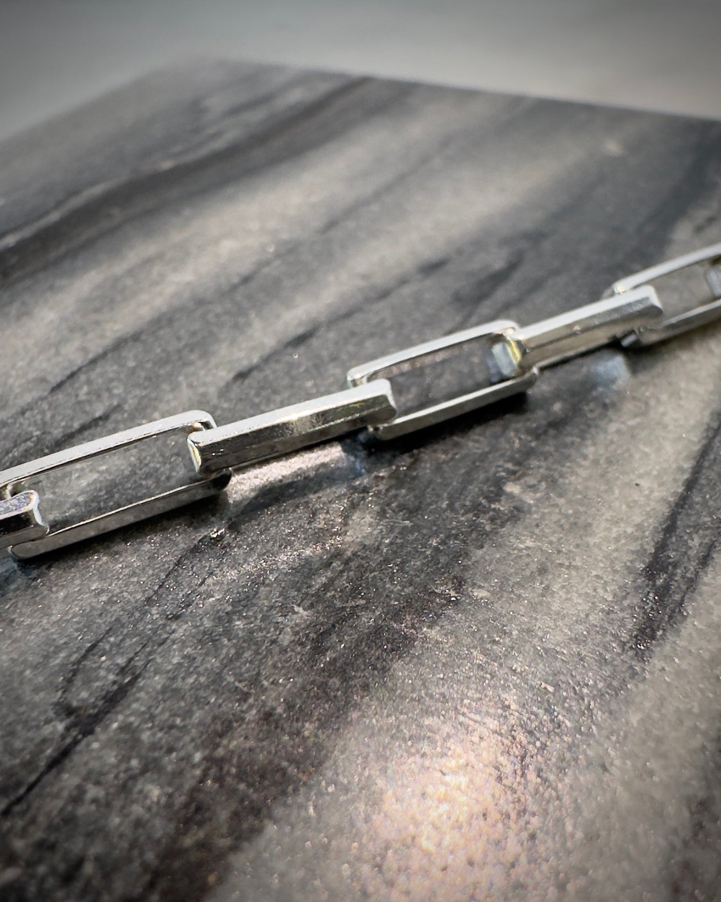 Long Box Chain Bracelet | Sterling Silver