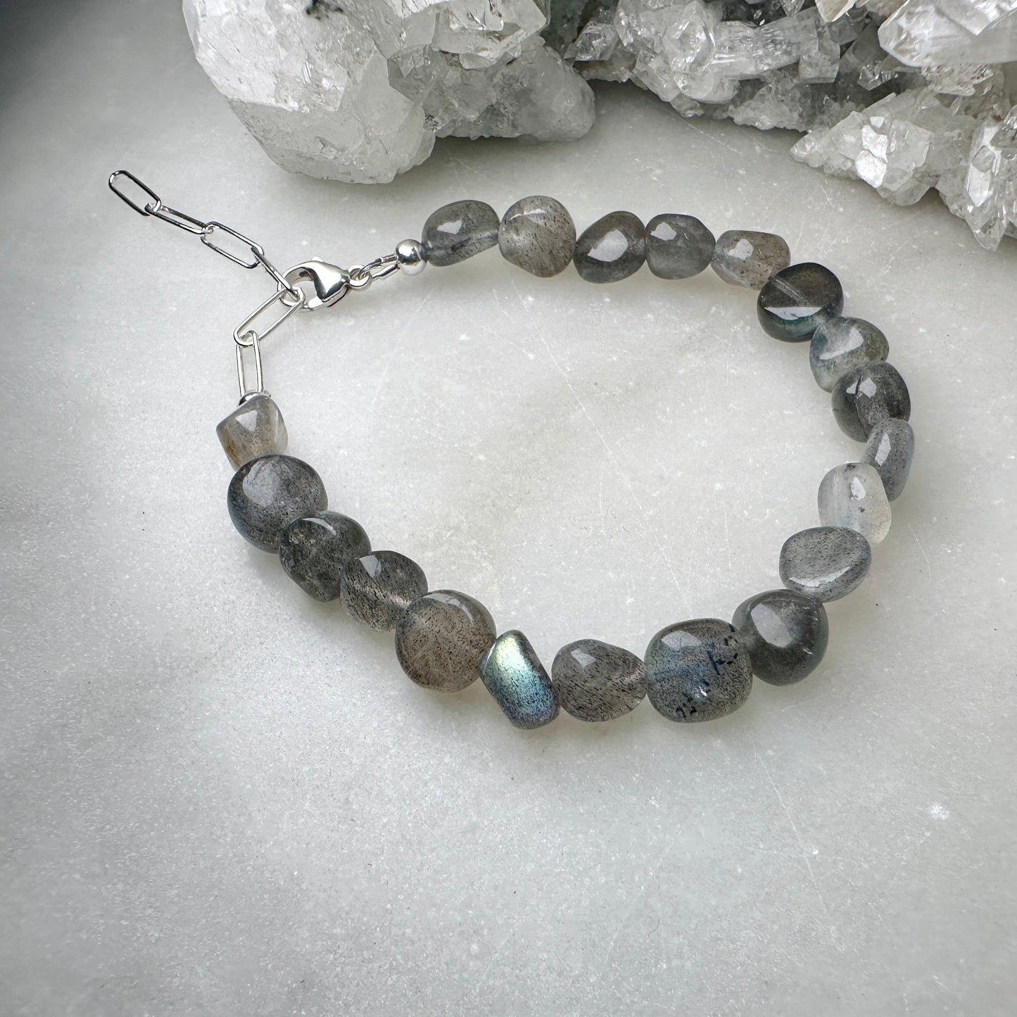 Labradorite Pebble Bracelet | Sterling Silver