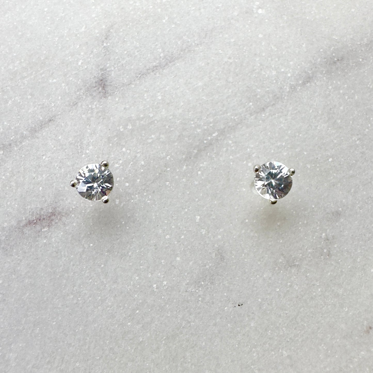 Gemstone Stud Earring: 3 Prong ‘Cocktail’ Style Setting