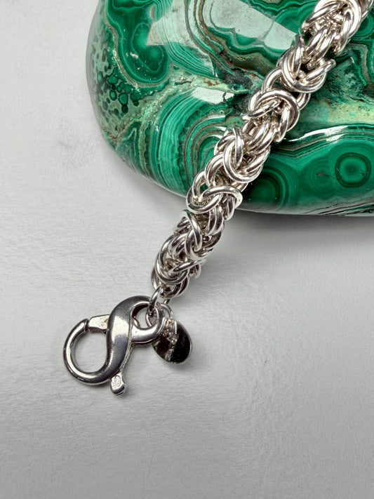 Round Byzantine Chain Bracelet | Sterling Silver | LUX FORGE Legacy Collection