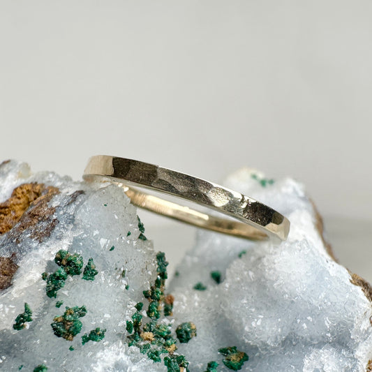 Hammered Band | 14k Yellow Gold