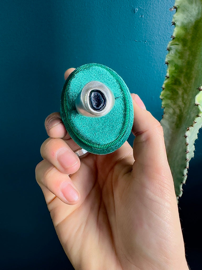 Geode Signet Ring