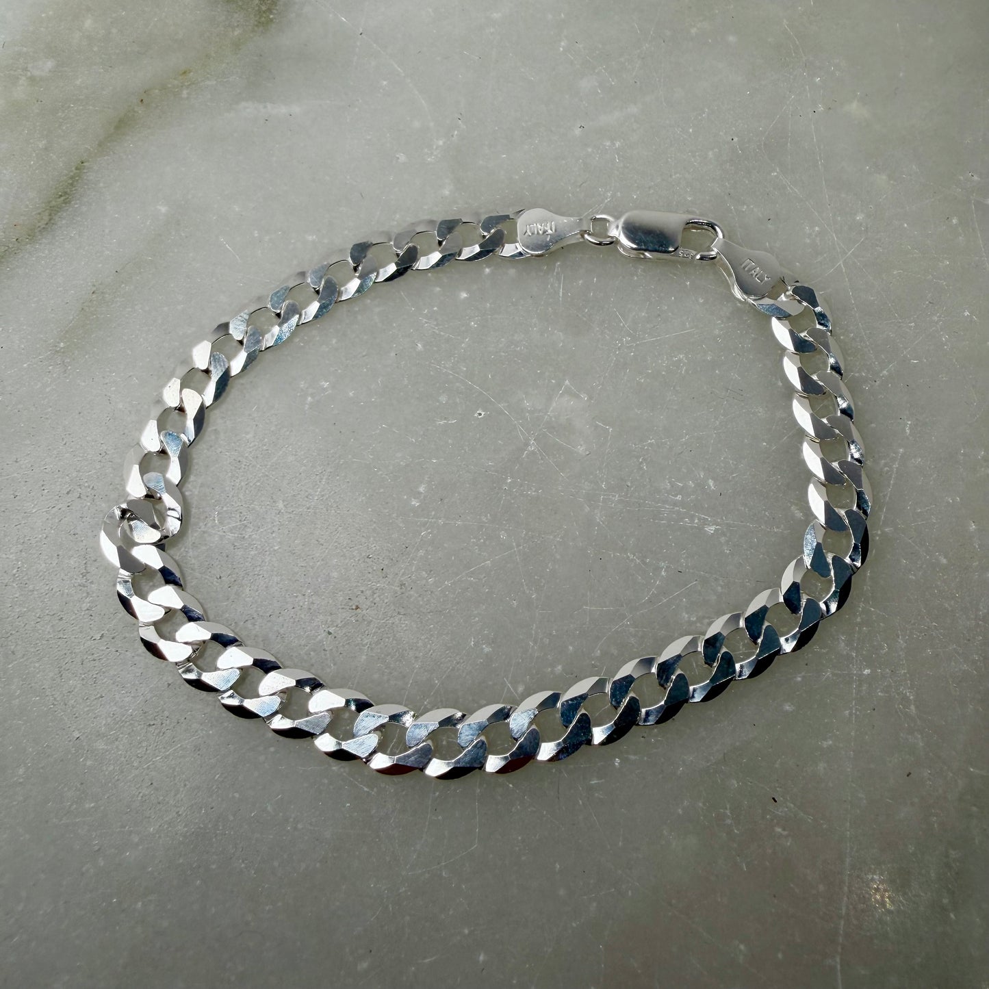 Curb Link Chain | 6.4mm Wide | Sterling Silver