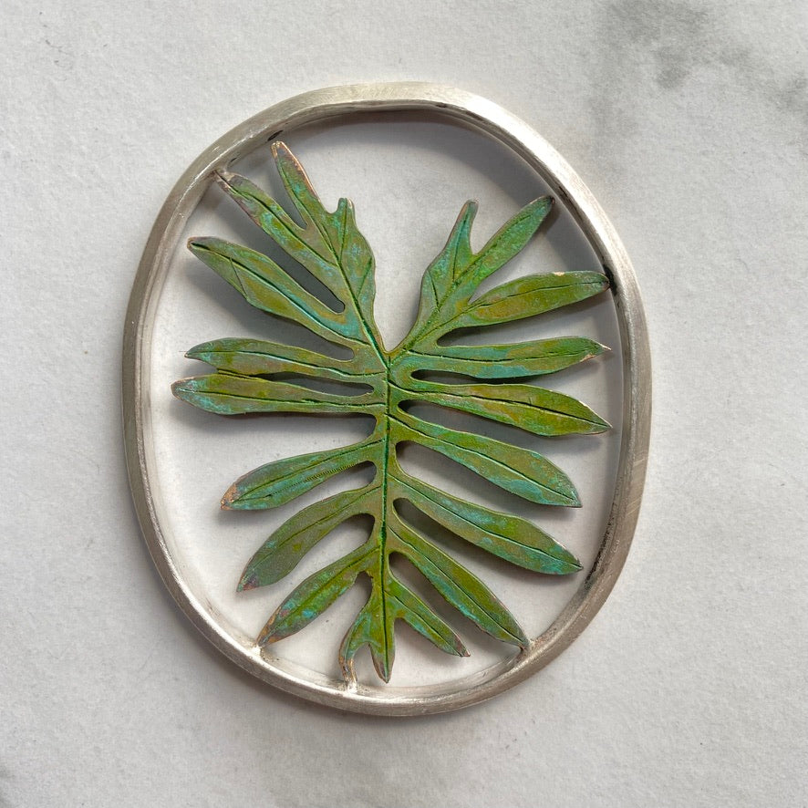 Framed Philodendron Mayoi Pendant