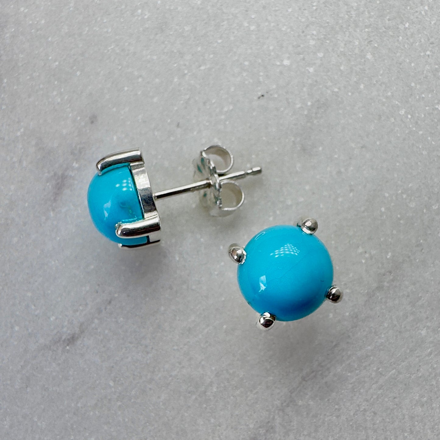 Gemstone Stud Earrings: 4 Prong Settings