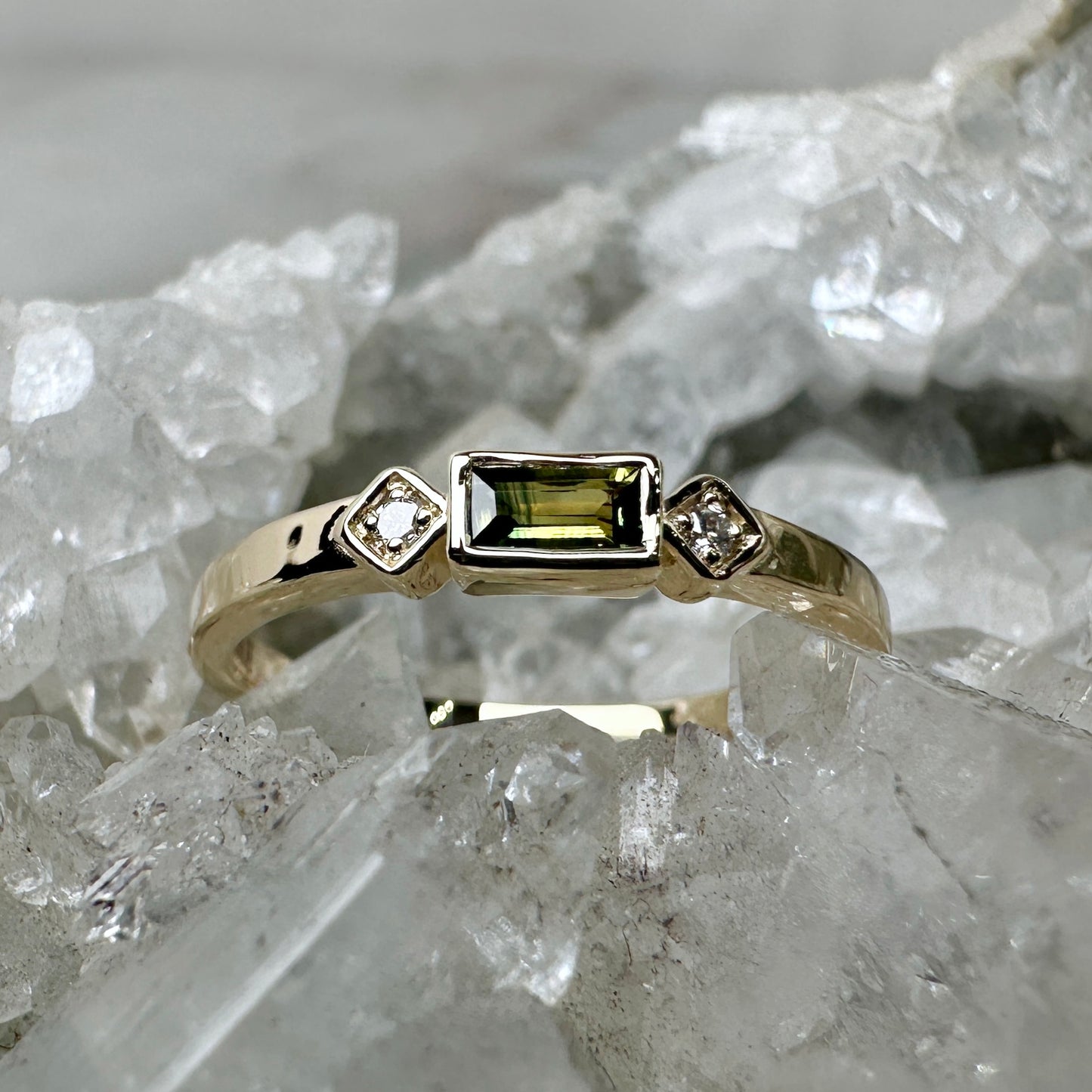 Art Deco Inspired Stacking Ring | 14k Yellow Gold
