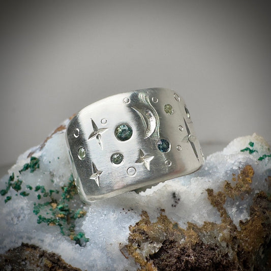 Sapphire Constellation Ring