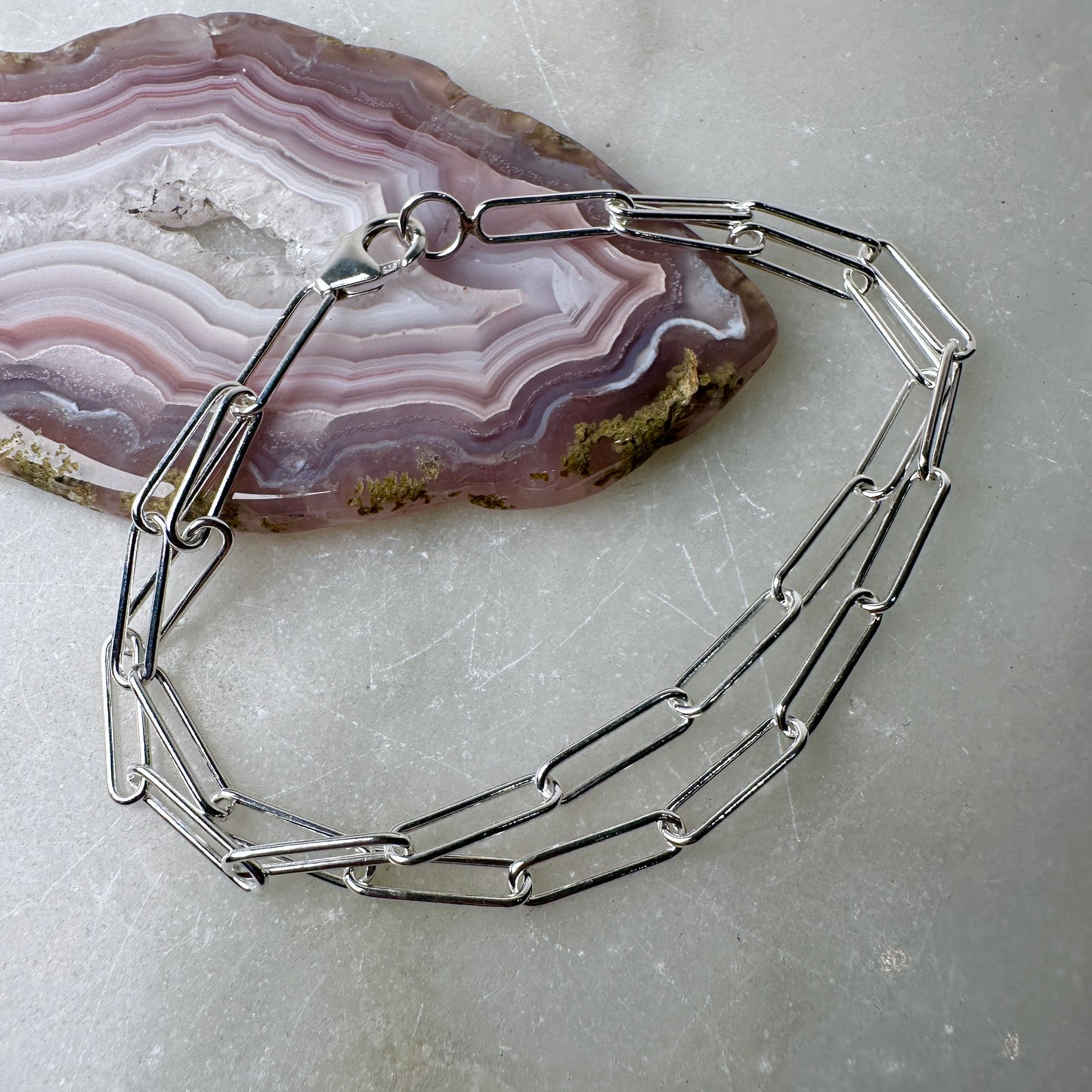 Double Band Paperclip Chain | Sterling Silver