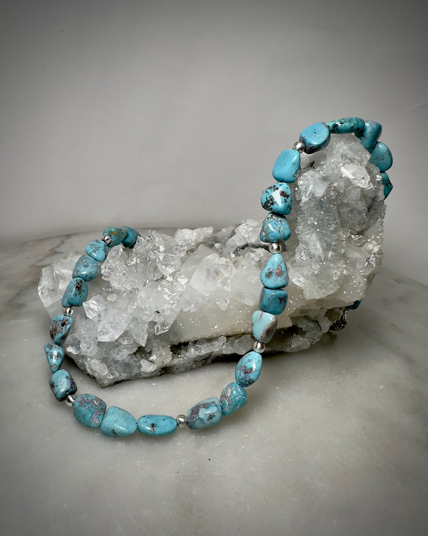 Adjustable Beaded Turquoise Necklace