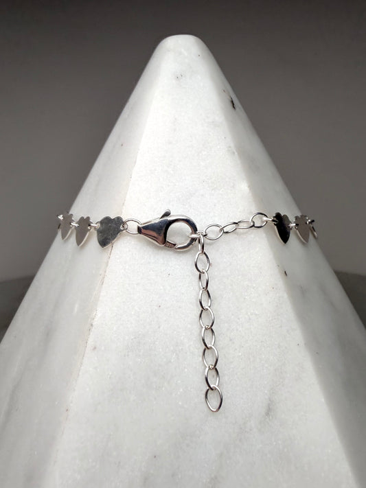 Heart Link Bracelet | Sterling Silver