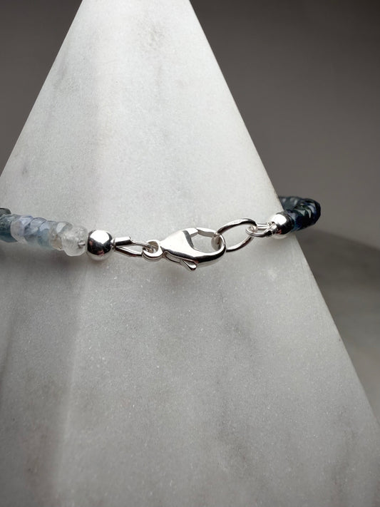 Blue Sapphire Ombre Bracelet | Sterling Silver