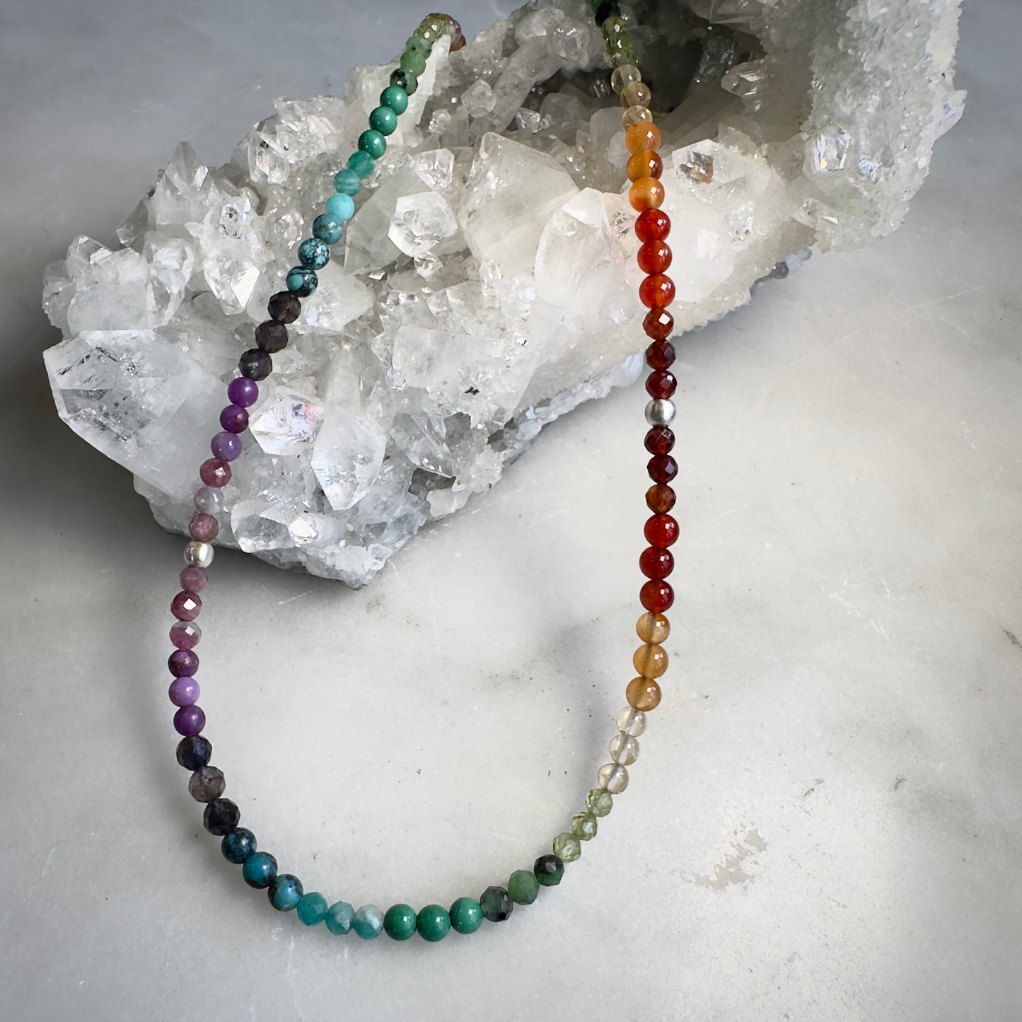 Rainbow Gemstone Necklace