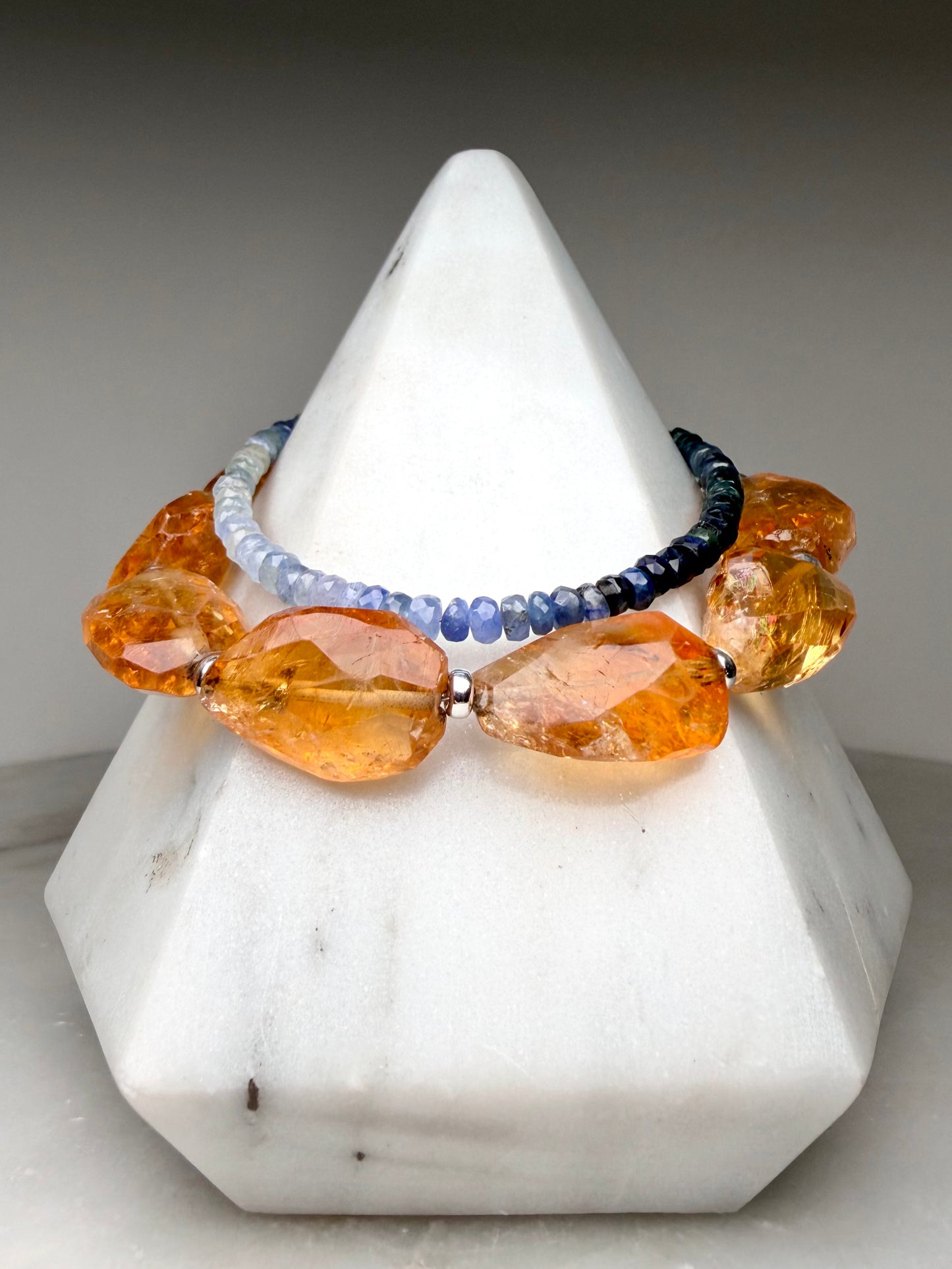 Chunky Citrine Bracelet | Sterling Silver