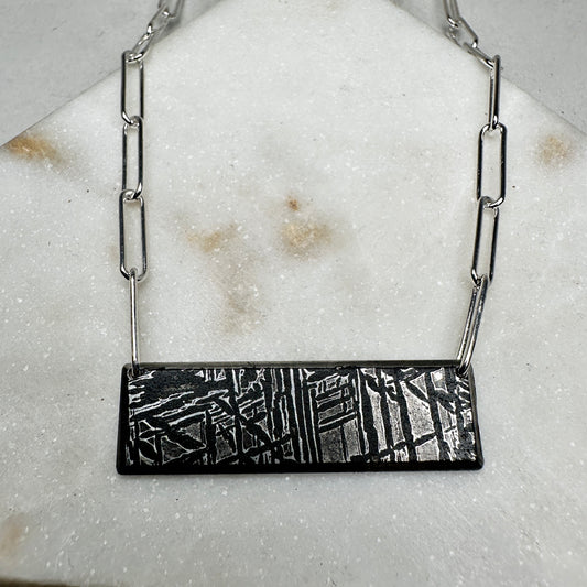Aletay Meteorite Necklace | Sterling Silver