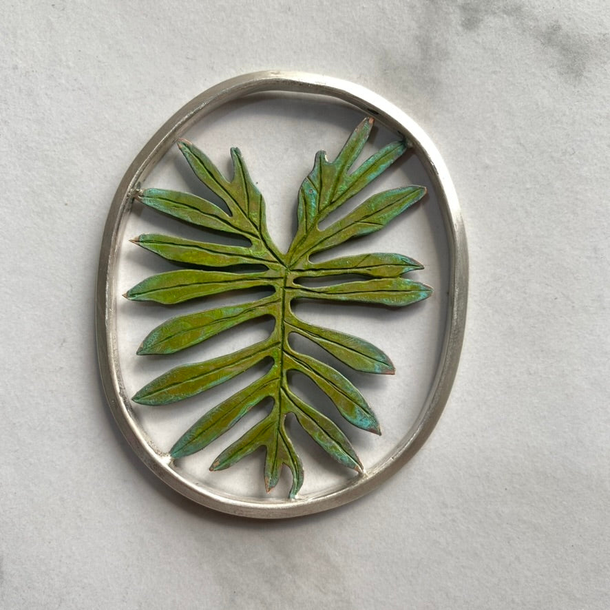 Framed Philodendron Mayoi Pendant