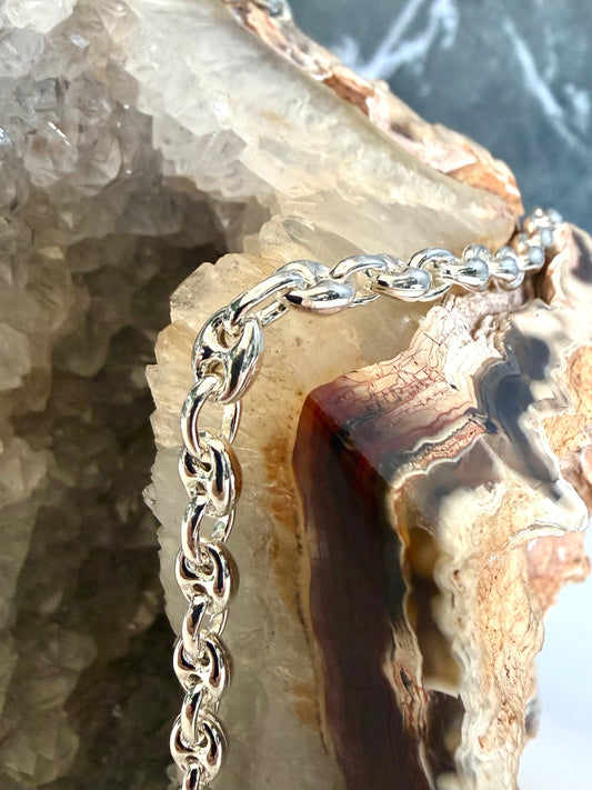 Puffed Anchor Chain | 5mm Wide | Sterling Silver