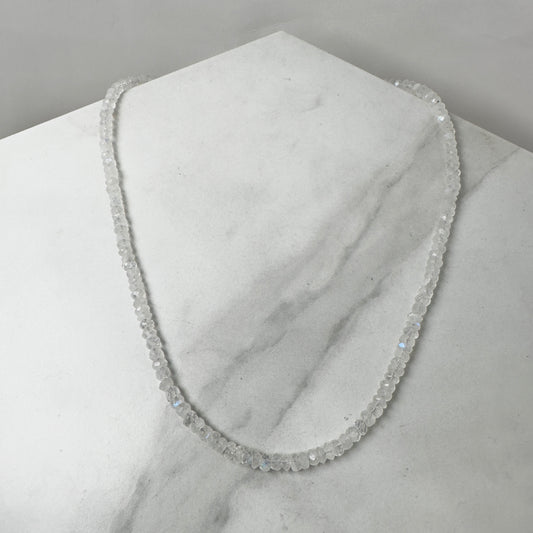 Faceted Moonstone Beaded Necklace