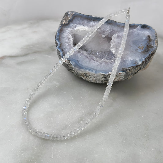 Faceted Moonstone Beaded Necklace