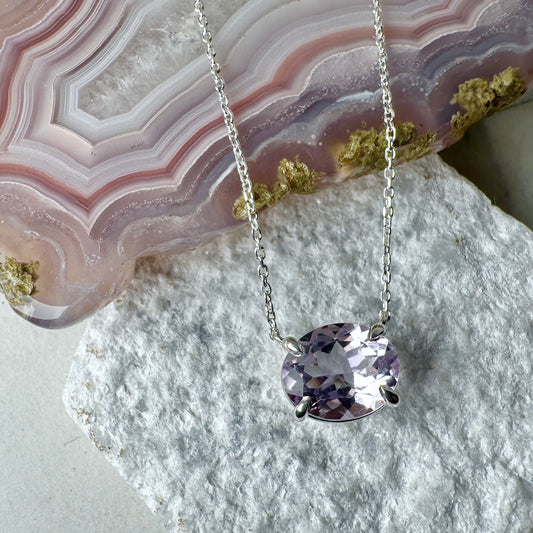 Rose de France Amethyst Necklace | Sterling Silver