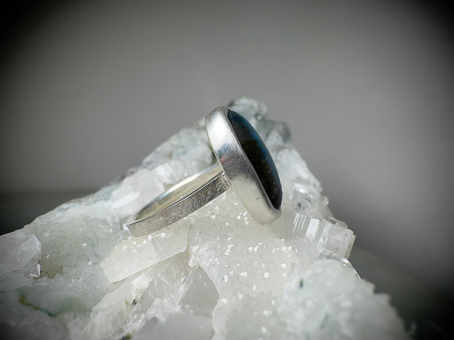 Blue-Green Labradorite Ring