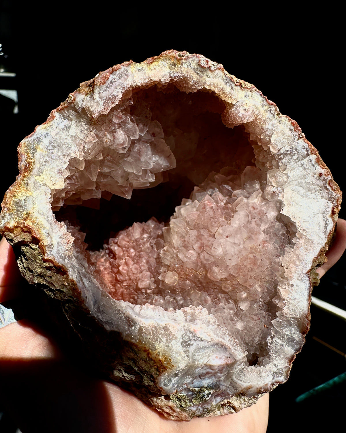 Quartz Geode with Hematite from Morocco | Crystal Specimen