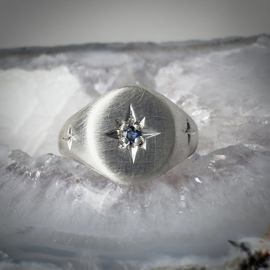 Engraved Starburst Ring